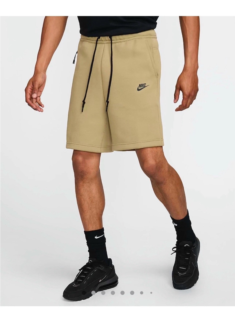 Nike Tech kids Athletic Shorts with Black Drawstring